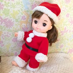 パンツサンタセット＊クリスマス　ドール服　ソランちゃん　ソランちゃん服　レミンちゃん　レミンちゃん服 2枚目の画像