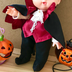 ドラキュラ風ハロウィンセット＊レミンちゃん　26cm ソランちゃん　ソランちゃん服 1枚目の画像