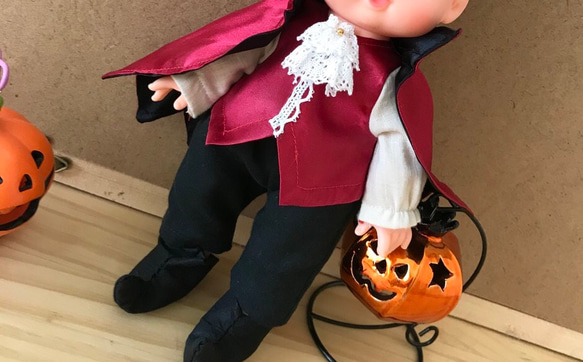 ドラキュラ風ハロウィンセット＊レミンちゃん　26cm ソランちゃん　ソランちゃん服 3枚目の画像