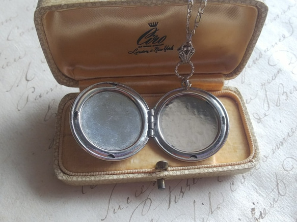 ＊Ｙ様ご予約品　ヴィンテージ　Silver-Texture Locket (30㎜）ネックレス 3枚目の画像