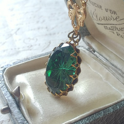 ＊L様ご予約品　ヴィンテージ　Green-Tourmaline/prism-Star(25×18㎜）クラシカルネックレス 4枚目の画像