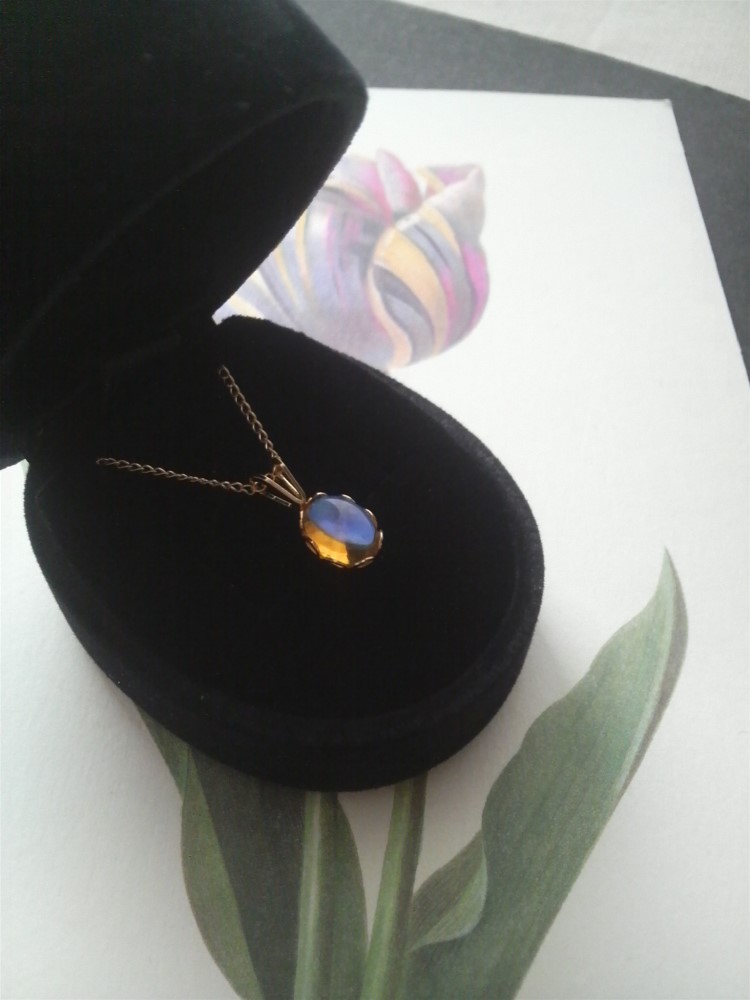 ドラゴンズブレス　Topaz（8×6ﾐﾘ）　14KGFネックレス