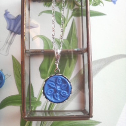 アンティーク　Blueアシード-Flower　ネックレス 1枚目の画像