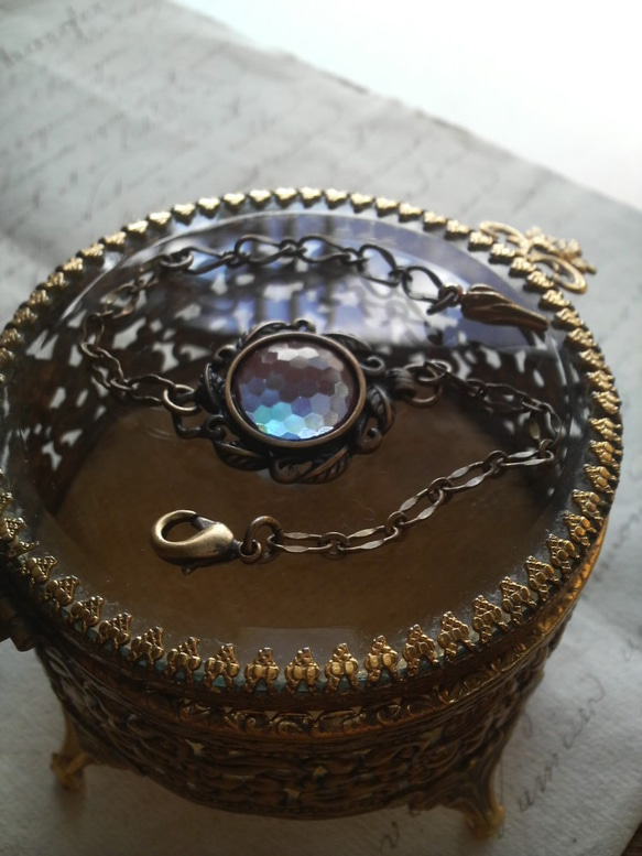 アンティーク フランスより チェコ製 サフィレットのブレスレット