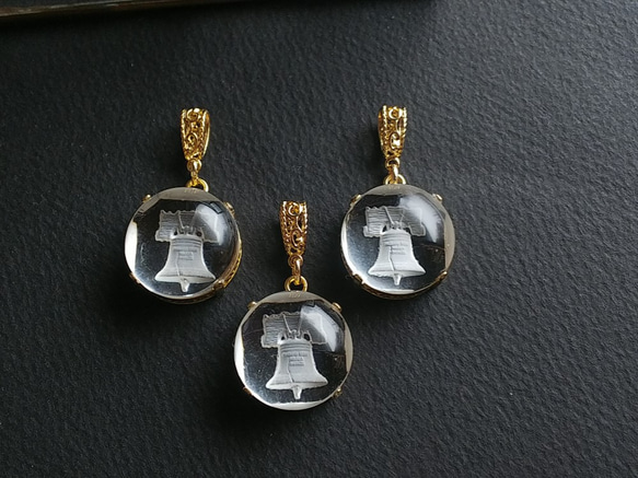 ヴィンテージ　Liberty Bell（20mm）インタリオ　ネックレス 3枚目の画像