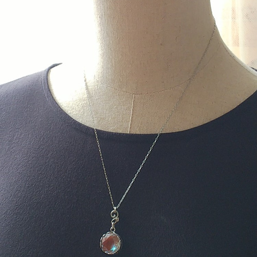 アンティーク サフィレット 大粒 ネックレス ペンダント