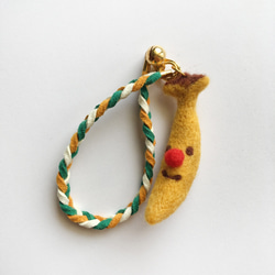 【Fang 專屬客製賣場】羊毛氈 香蕉先生+富士山 吊飾 フェルト  バナナさんストラップ 第2張的照片