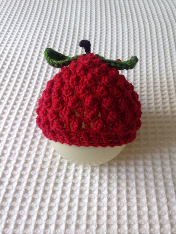 フルーツ帽（リニューアル赤リンゴ） 1枚目の画像