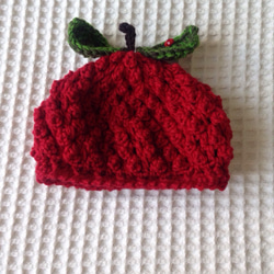 フルーツ帽（リニューアル赤リンゴ） 4枚目の画像