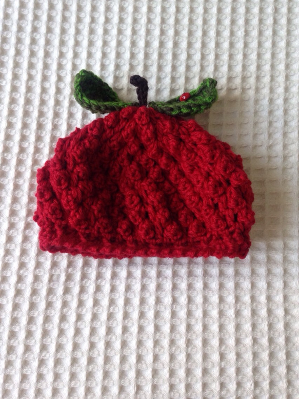 フルーツ帽（リニューアル赤リンゴ） 4枚目の画像