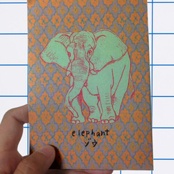 ericocoエリココ 印倫情人雙面插畫明信片-大象 第3張的照片