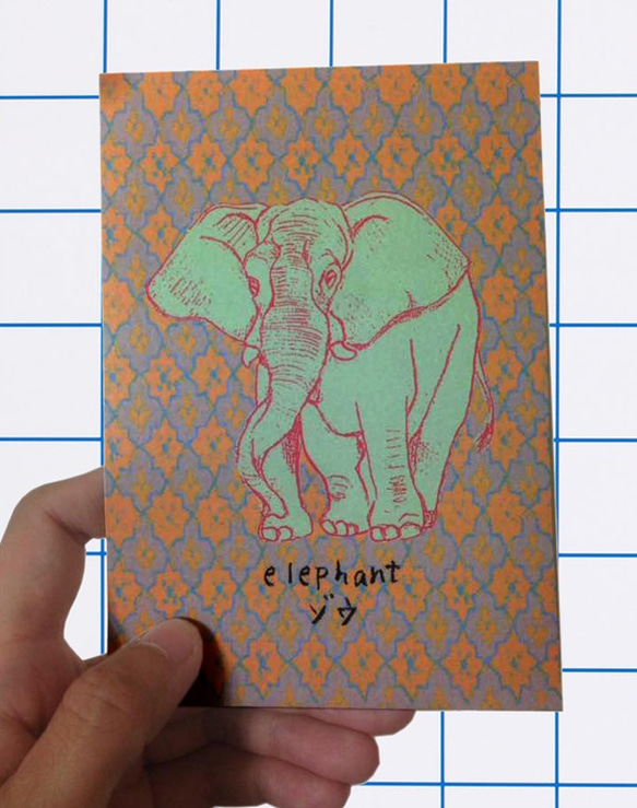 ericocoエリココ 印倫情人雙面插畫明信片-大象 第3張的照片