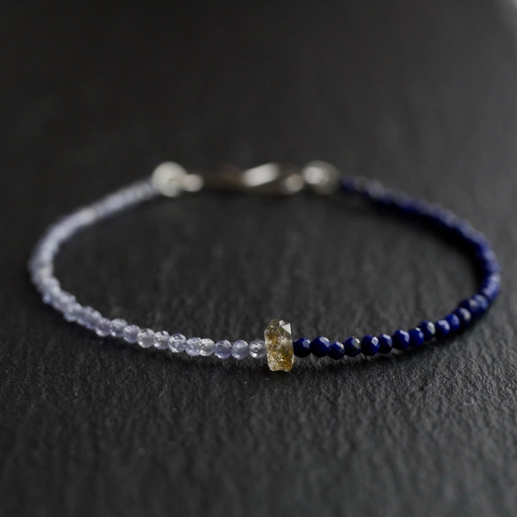 Oil in Quartz& Tanzanite,LapisLazuli Bracelet 第1張的照片