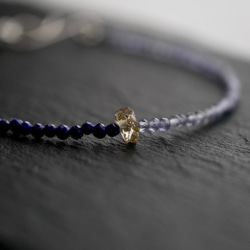 Oil in Quartz& Tanzanite,LapisLazuli Bracelet 第3張的照片