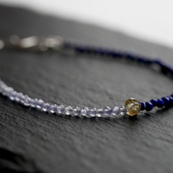 Oil in Quartz& Tanzanite,LapisLazuli Bracelet 第4張的照片