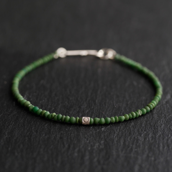 Malachite & Karen silver bracelet 第1張的照片