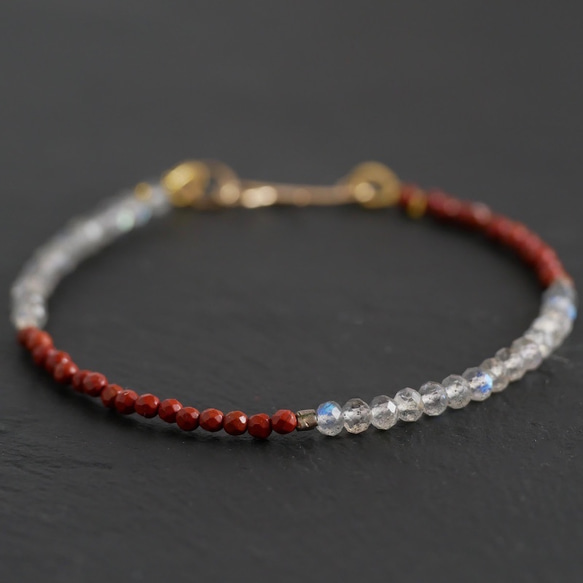 Red Jasper& Labradorite Bracelet 第1張的照片