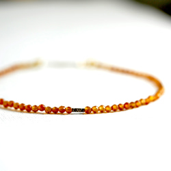 Hessonite Garnet &Karen Silver Bracelet 第4張的照片