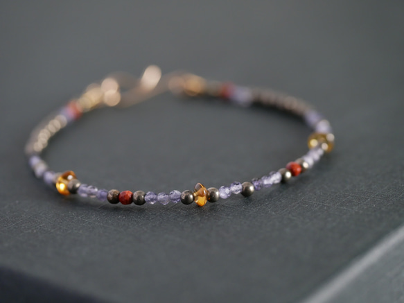 Iolite&Tormarine MIX Bracelet 第5張的照片