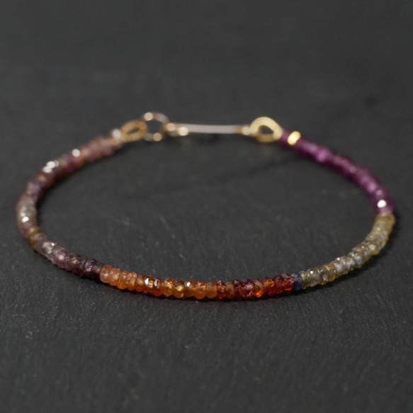 【Tundra sapphire】Multi Color Garnet Bracelet 第1張的照片