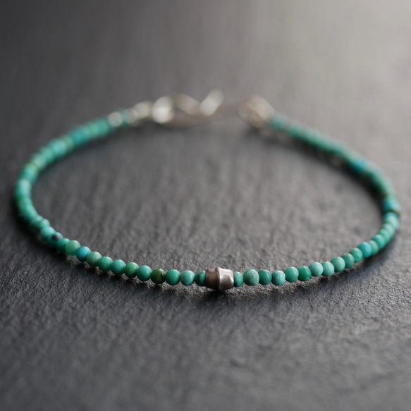 Turquoise&Karen silver bracelet 第1張的照片