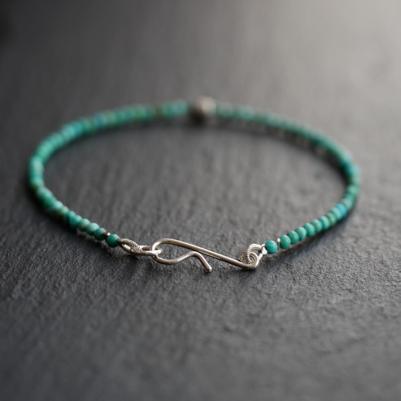 Turquoise&Karen silver bracelet 第2張的照片