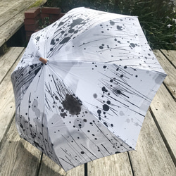 墨柄の日傘（折畳タイプ） 1枚目の画像