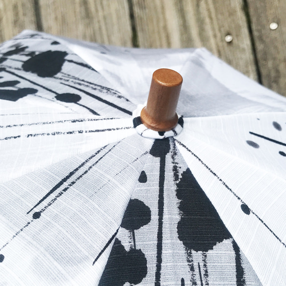 墨柄の日傘（折畳タイプ） 4枚目の画像