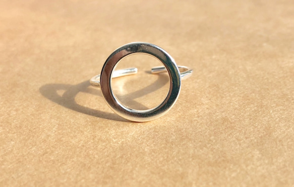 銀925・オープン丸のリング 2枚目の画像