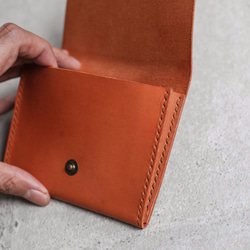 Light brown leather card holder/wallet 4枚目の画像