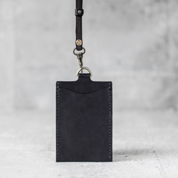 black leather ID card case 2枚目の画像