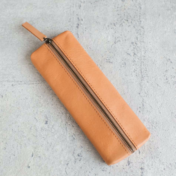 Nude color classy Leather Pencil Case/Pen Pouch 4枚目の画像