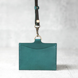 Lake green leather ID card case 4枚目の画像