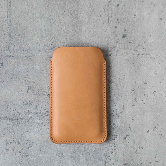 iPhone genuine leather sleeve pouch 1枚目の画像