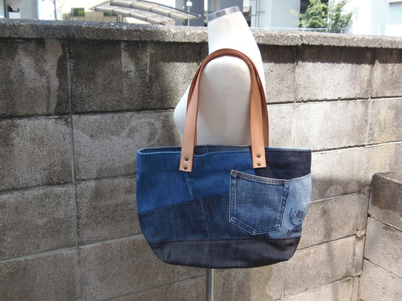 VISVIM CANVAS R TOTE デニム風 グレー トートバッグ 色落ちしにくい
