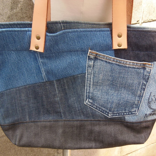 ハンドメイド☆岡山デニム☆パッチワーク☆☆4wayボストンバッグ ハンドメイド 岡山デニム4wayバッグ ダッフィー ぬいぐるみ