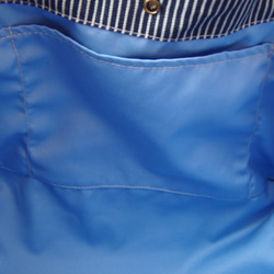 デニム×8号帆布×さをり織り コンビネーショントートバッグ 4枚目の画像