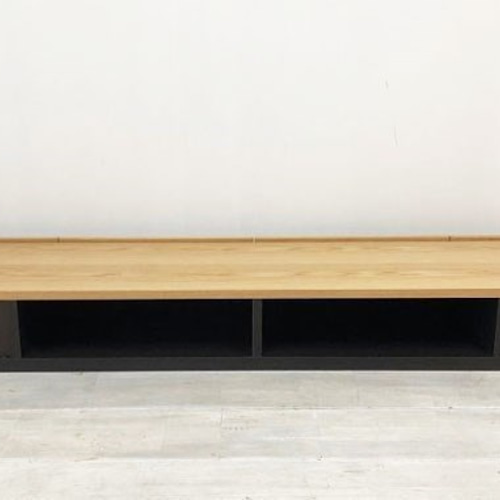 1台限定！直ぐに発送！】180㎝オーク色テレビボード　無垢 無垢材 スラッシュ 180cm テレビボード オーク 無垢 テレビ台