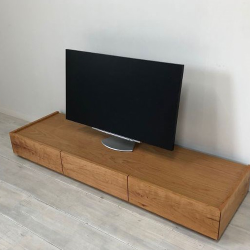 無垢材 スラッシュ 150cm テレビボード ウォールナット ブラック