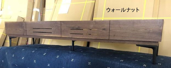 無垢材　スラッシュ 180cm テレビボード  鉄脚タイプ   ウォールナット オーク テレビ台 オーダーメイド 1枚目の画像