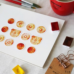 【國際免運】甜甜派派系列 紙膠帶貼紙套組 第7張的照片