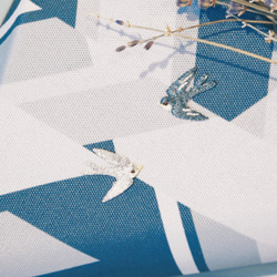 三次元の幾何学的な刺繍の旅ブルーバードパッケージ：オリジナルの手作りの杉の葉 5枚目の画像