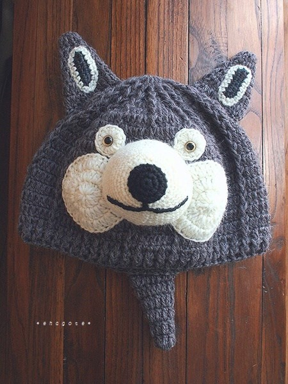 no.1973　Wolf Knit Cap(S)　(おおかみのぼうし) 1枚目の画像