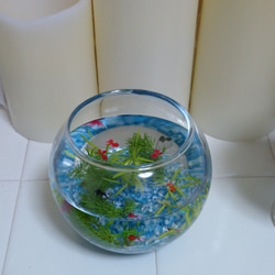 金魚鉢 丸いグラス レジン 4枚目の画像
