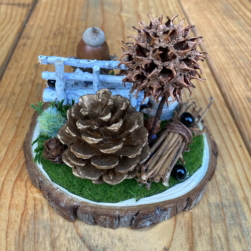 秋の置物 どんぐり 松ぼっくり その他インテリア雑貨 ゆまちゃん 通販