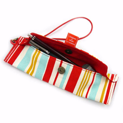 WaWu 筆袋, 筷套 (沖繩紅) (附繩) (附餐具)｜箸袋．筆袋 携帯用 第4張的照片