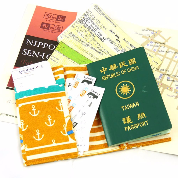 WaWu 護照套 (香蕉船)｜トラベル 旅行用 布製パスポートカバー 航空券収納 第6張的照片
