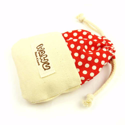 WaWu小さな束のポケット/小さな袋（赤い点）スタンプポケット、ポータブルパワーストレージバッグ、ギフトバッグ、キャンディーバッ 2枚目の画像
