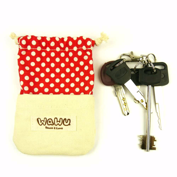 WaWu小さな束のポケット/小さな袋（赤い点）スタンプポケット、ポータブルパワーストレージバッグ、ギフトバッグ、キャンディーバッ 9枚目の画像