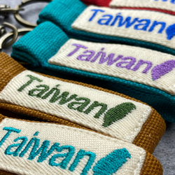 片面*台湾刺繍入りキャンバスキーホルダー、受注生産* 4枚目の画像